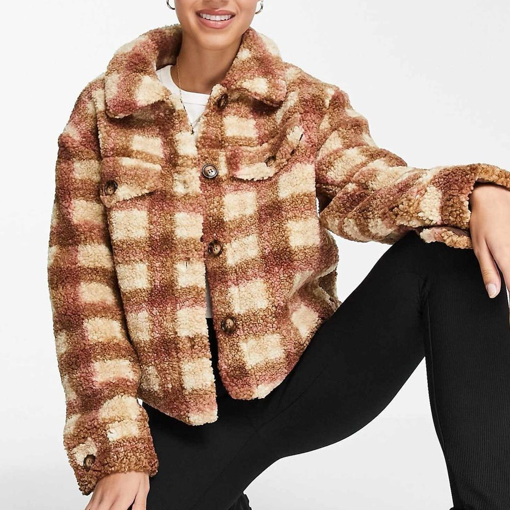 Avec Les Filles • Plaid terry jacket